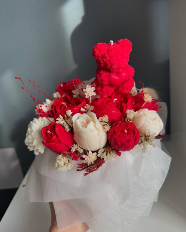 Red Rose Candle Bouquet