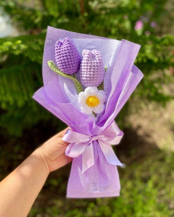 Crochet Flowers Bouquet Handmade