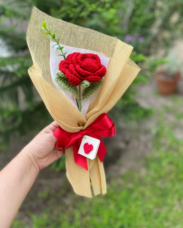 Rose Crochet Flower Bouquet