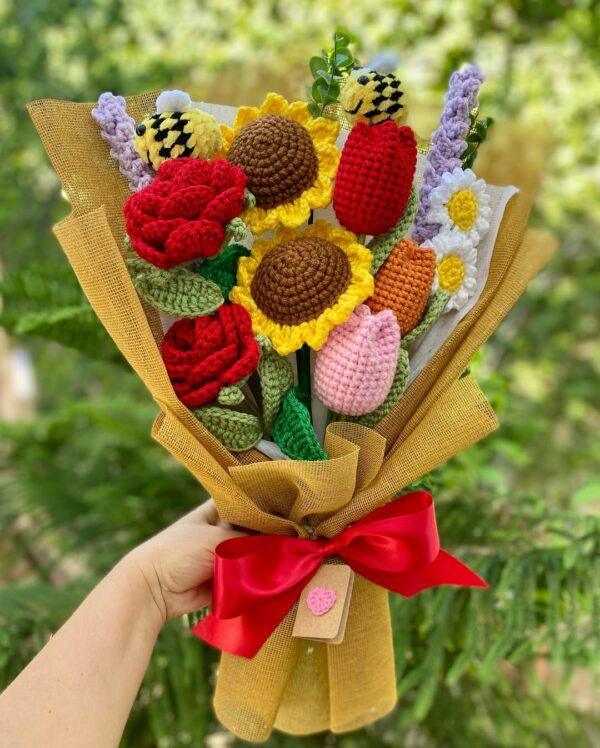 Crochet Flowers Bouquet - Image 2