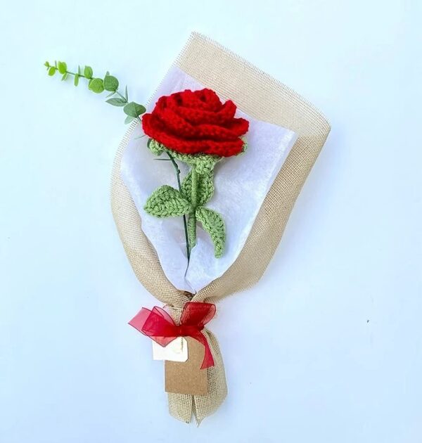 Rose Crochet Flower Bouquet - Image 3