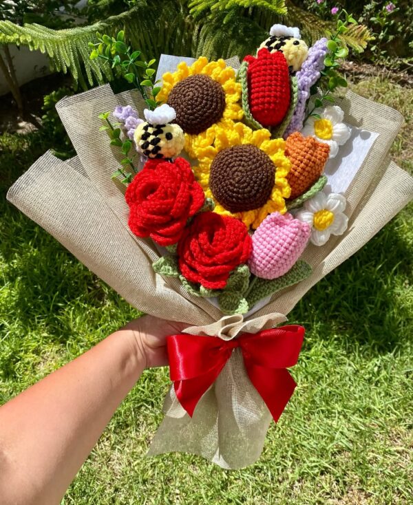 Crochet Flowers Bouquet