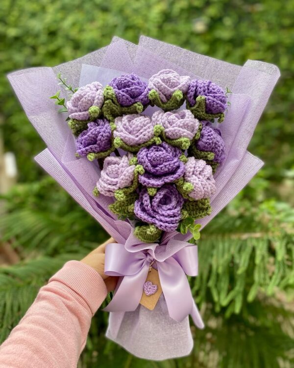 Crochet Flowers Bouquet Handmade