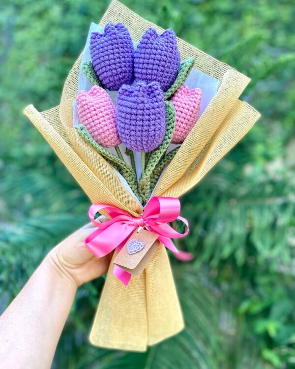 Tulip Crochet Flower Bouquet