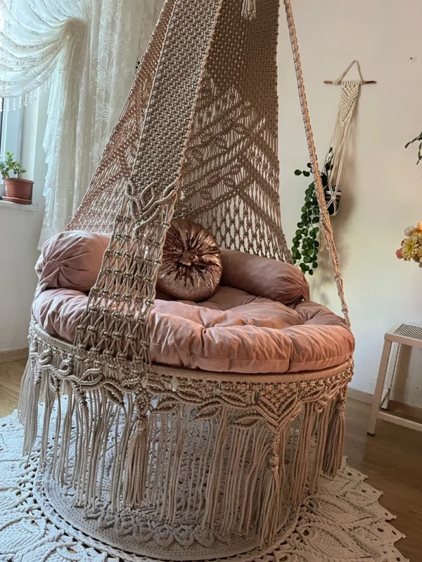 Macrame Patio Double Swing - Image 4