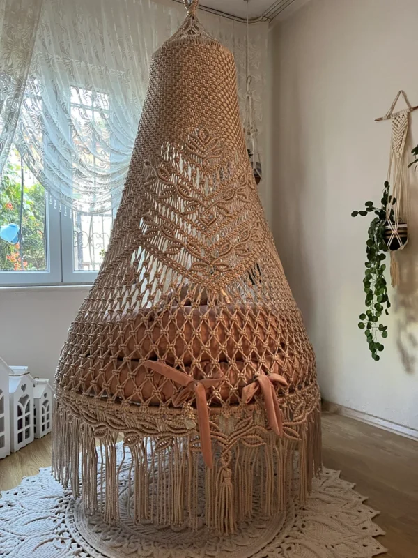Macrame Patio Double Swing - Image 2