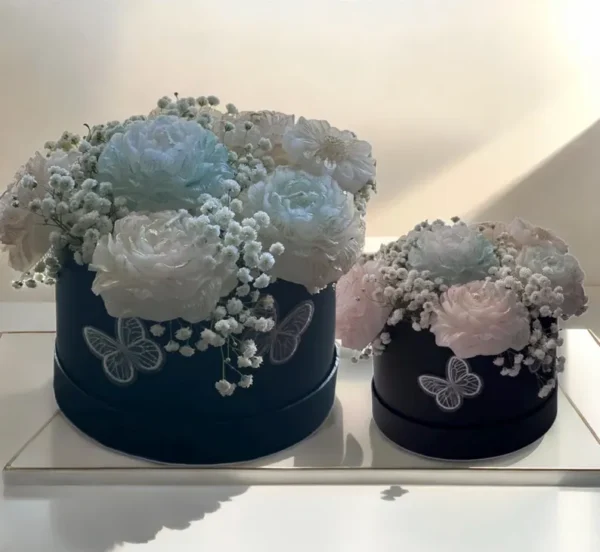 Real Baby’s Breath Glitter Candle Bouquet – Elegant Floral Decor