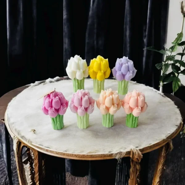 Tulip flower candle - Image 3