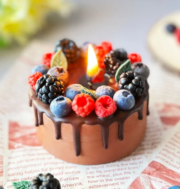 Wax Chocolate Cake Candle